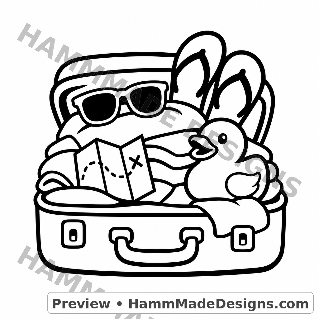 Family Road Trip Suitcase SVG