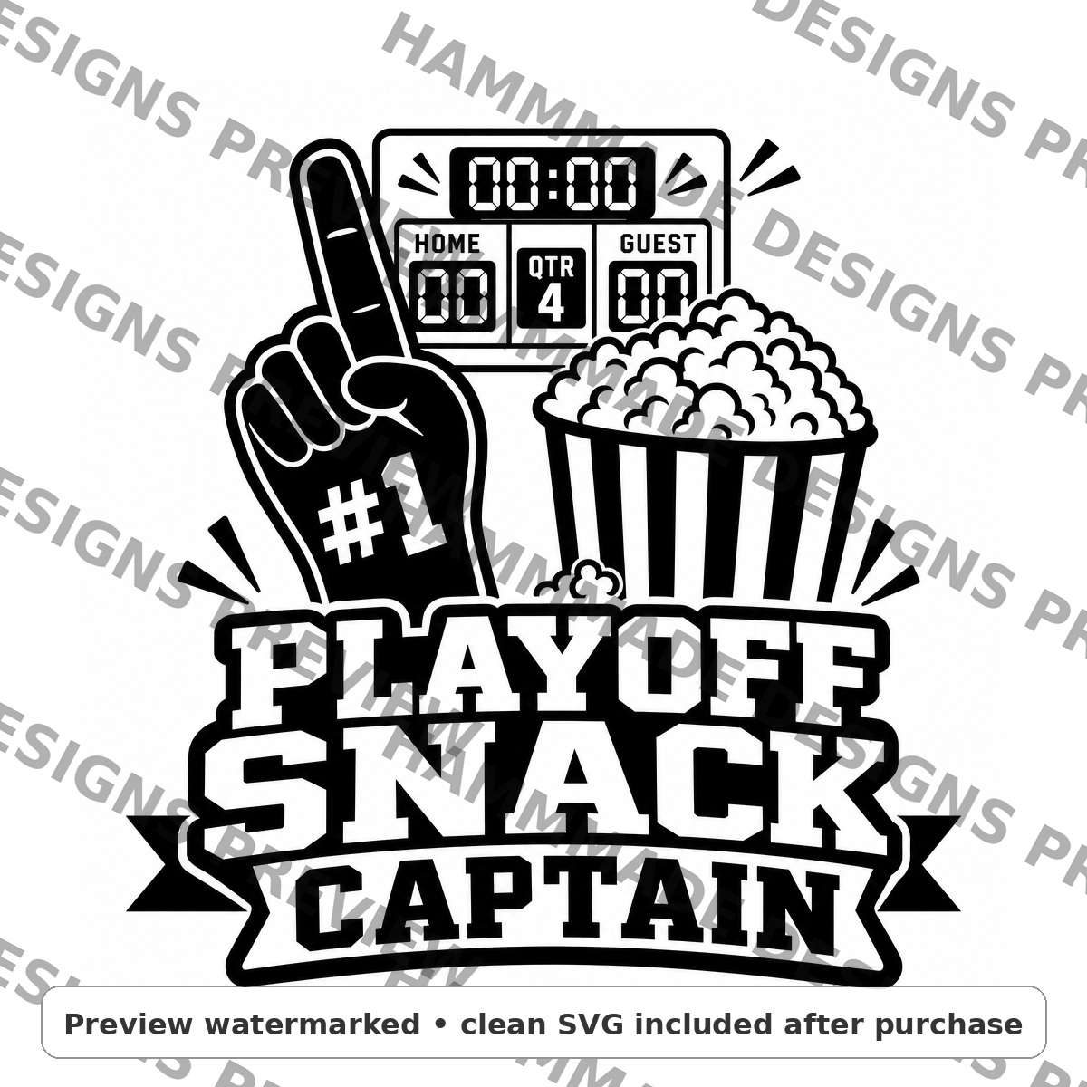 Playoff Snack Captain SVG