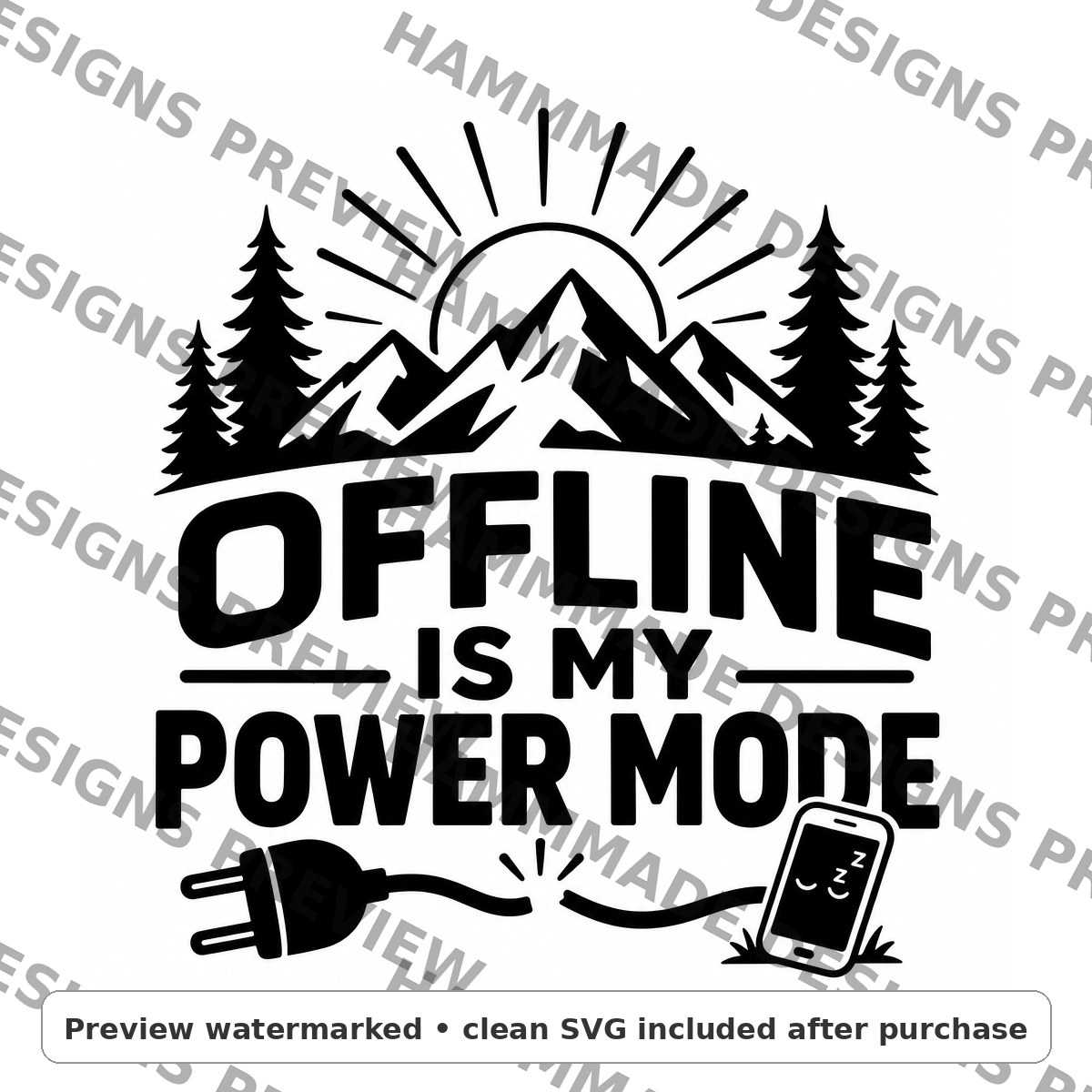 Offline Is My Power Mode SVG