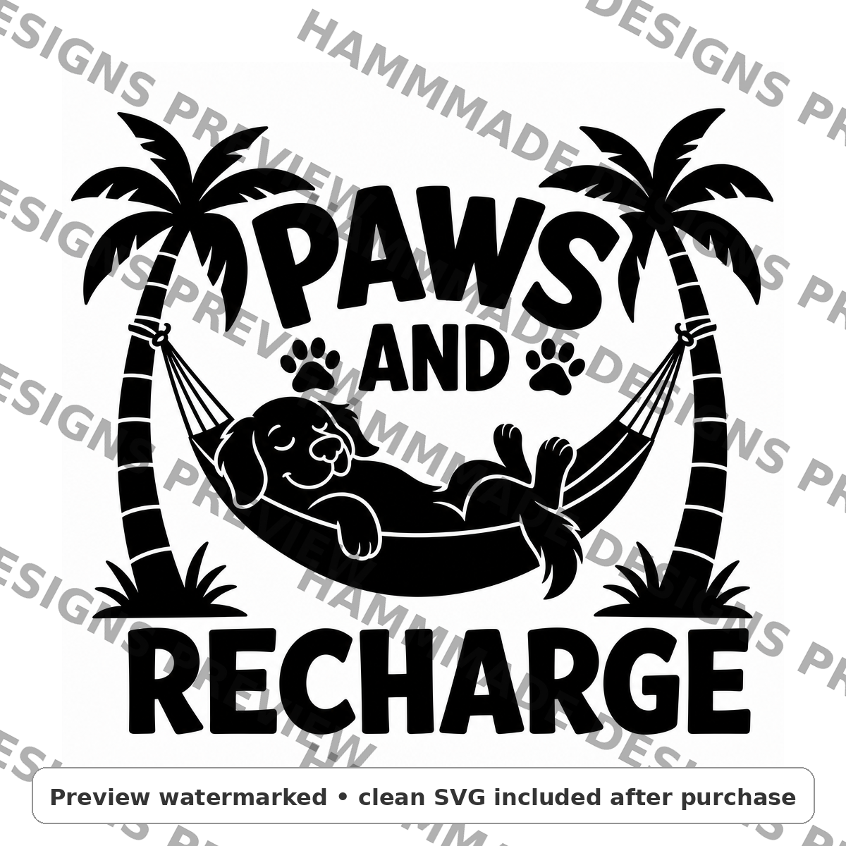 Paws and Recharge SVG