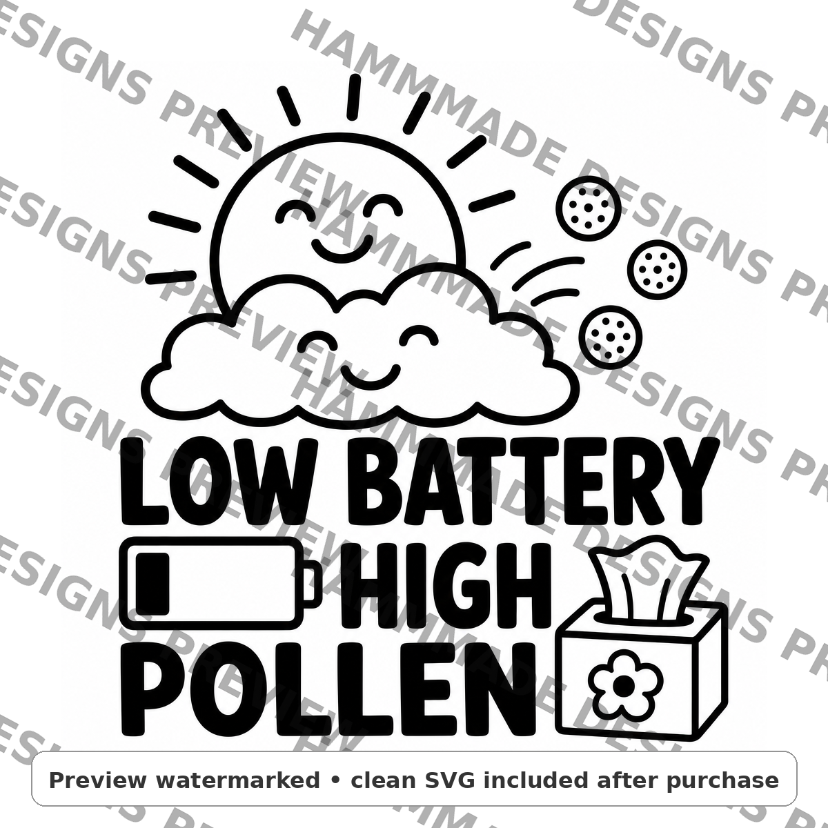Low Battery High Pollen SVG